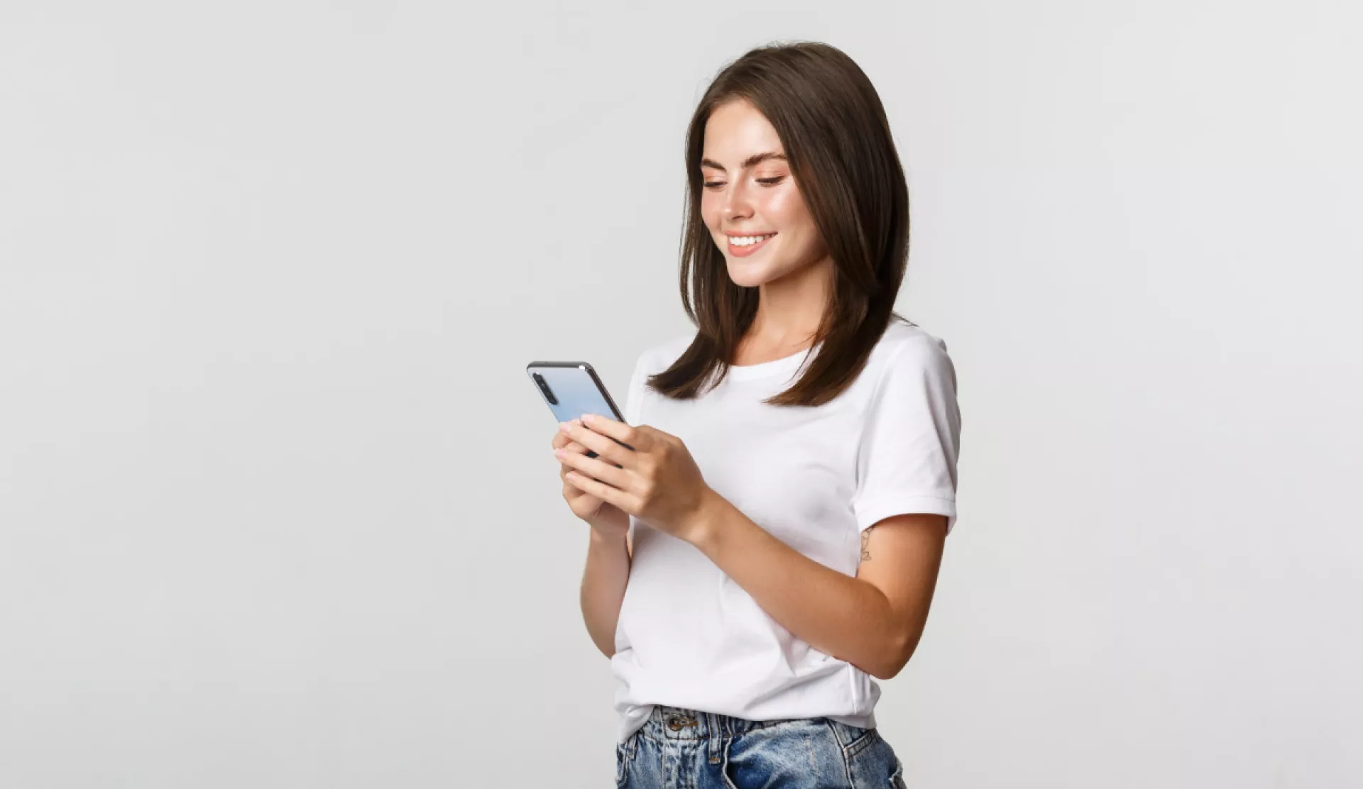 Woman using mobile phone